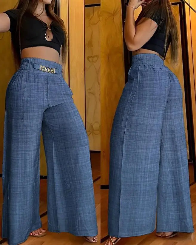 Calça Pantalona Elegância Total – Conforto e Estilo em Um Só Look!